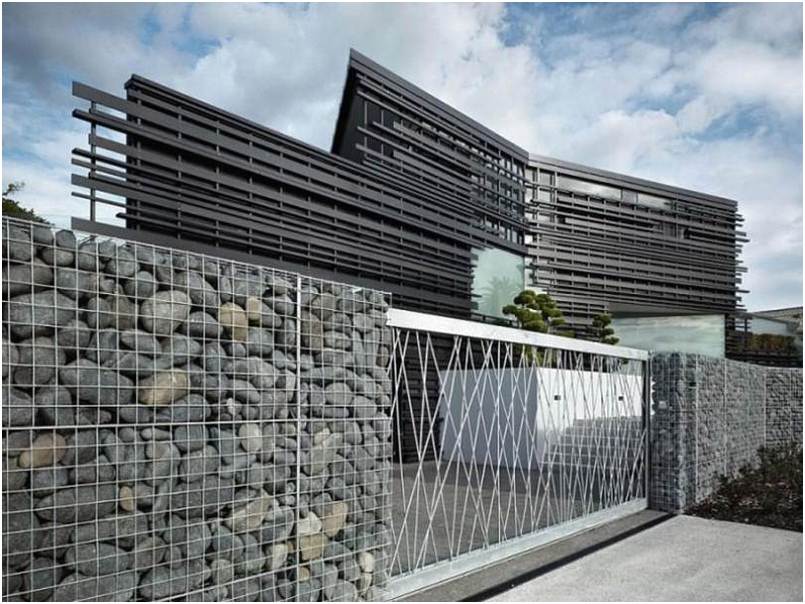 Mempesona model desain pagar rumah minimalis batu alam mewah modern terbaru unik