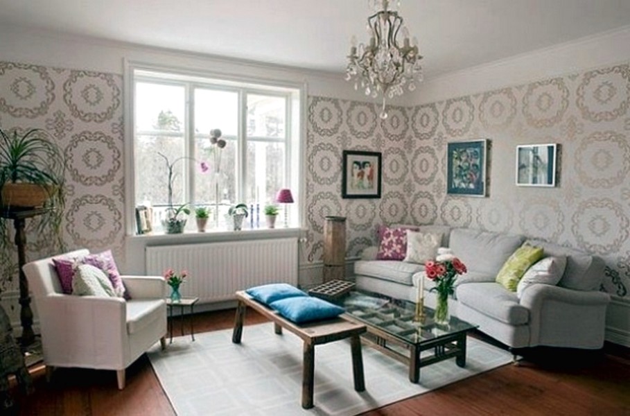 Modern Ide Desain Wallpaper Dinding Ruang Tamu Minimalis SangatElegan Nyaman Asri Terbaru