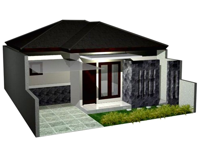 Impian model desain rumah minimalis 1 lantai mewah nyaman elegan tampak depan warna putih genteng hitamcokelat terbaru