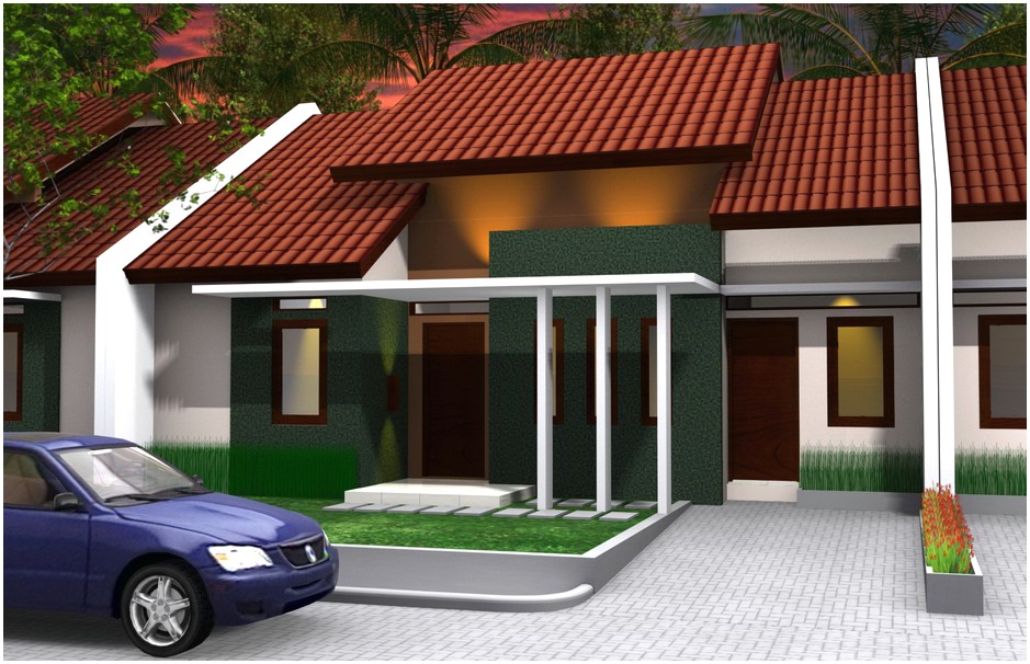 Istimewa Model desain rumah minimalis 1 lantai mewah nyaman elegan warna abu abu hitam genteng cokelat masa kini tampak depan