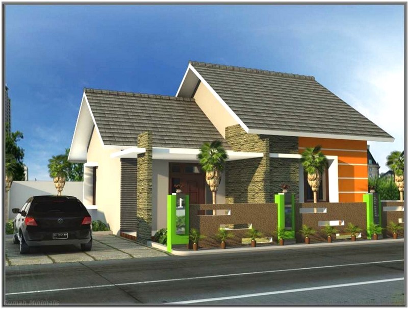 Kosep desain rumah minimalis 1 lantai mewah nyaman elegan modern istimewa tampak depan