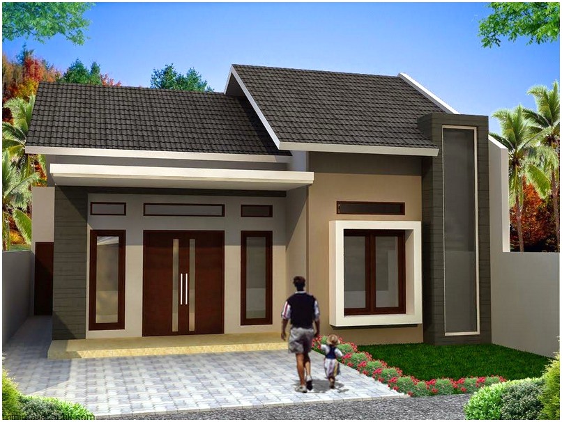 Luar biasa model desain rumah minimalis 1 lantai mewah nyaman elegan asri terbaik warna krem masa kini