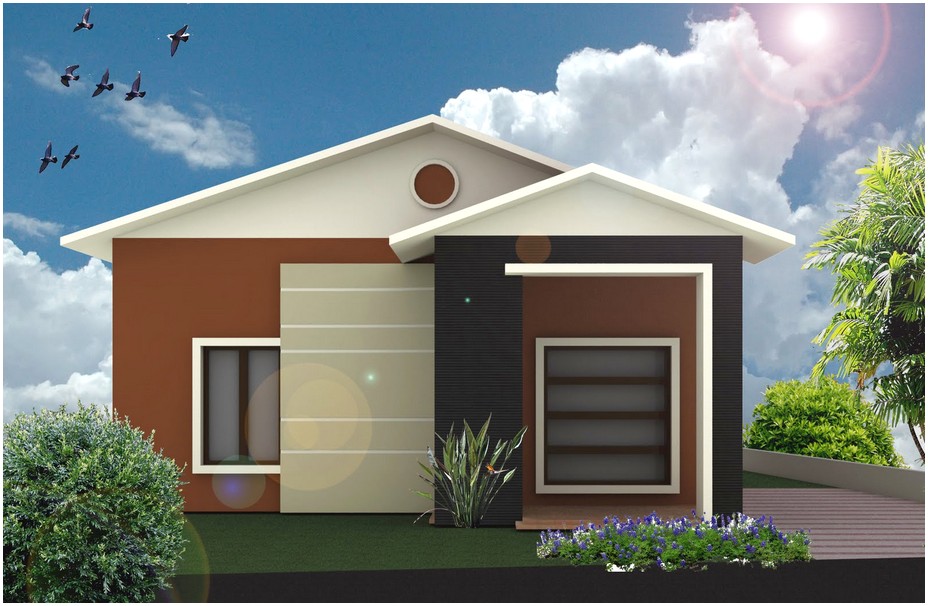 Mempesona model desain rumah minimalis 1 lantai mewah nyaman elegan modern warna cokelat hitam krem tampak depan