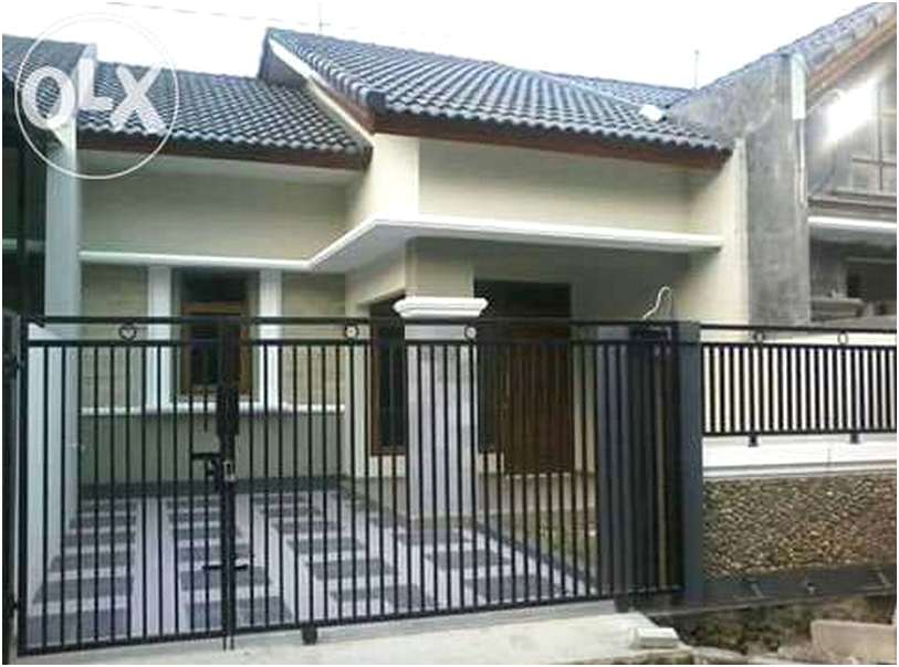 model desain pagar rumah minimalis besi metal cantik mewah modern type 36 terbaru