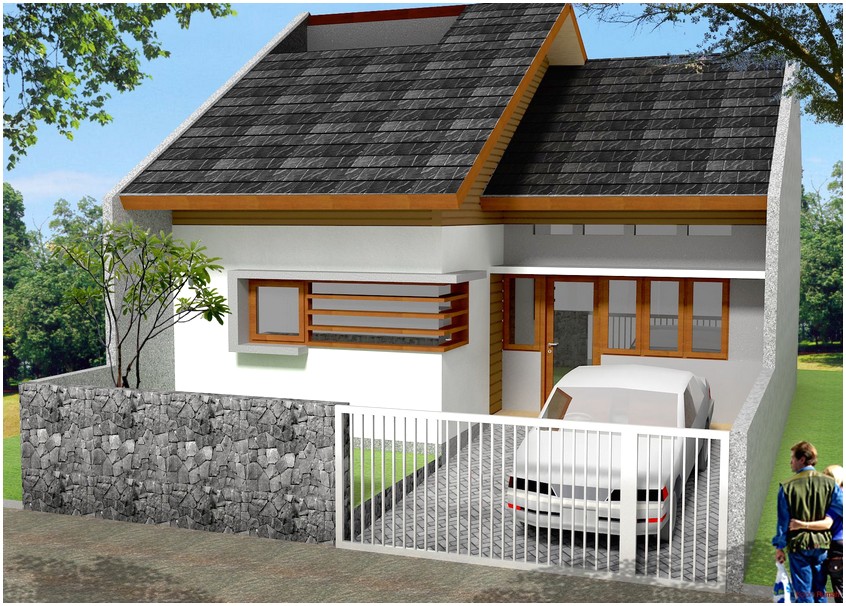 Model desain rumah minimalis 1 lantai mewah nyaman elegan tampak depan warna putih istimewa terbaru