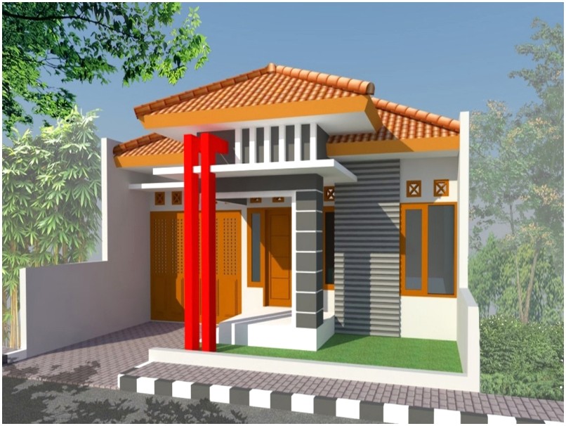 Model desain rumah minimalis 1 lantai mewah nyaman elegan terbaru masa kini tampak depan