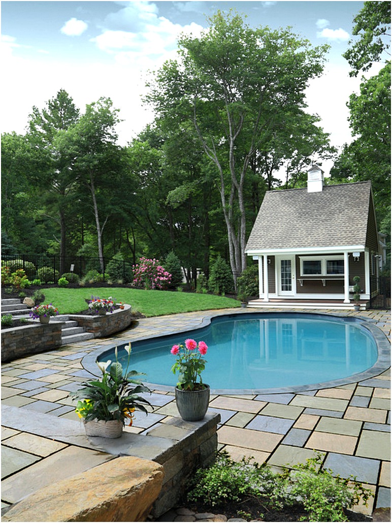 Desain Kolam Renang Dan Taman Terbaru Unik