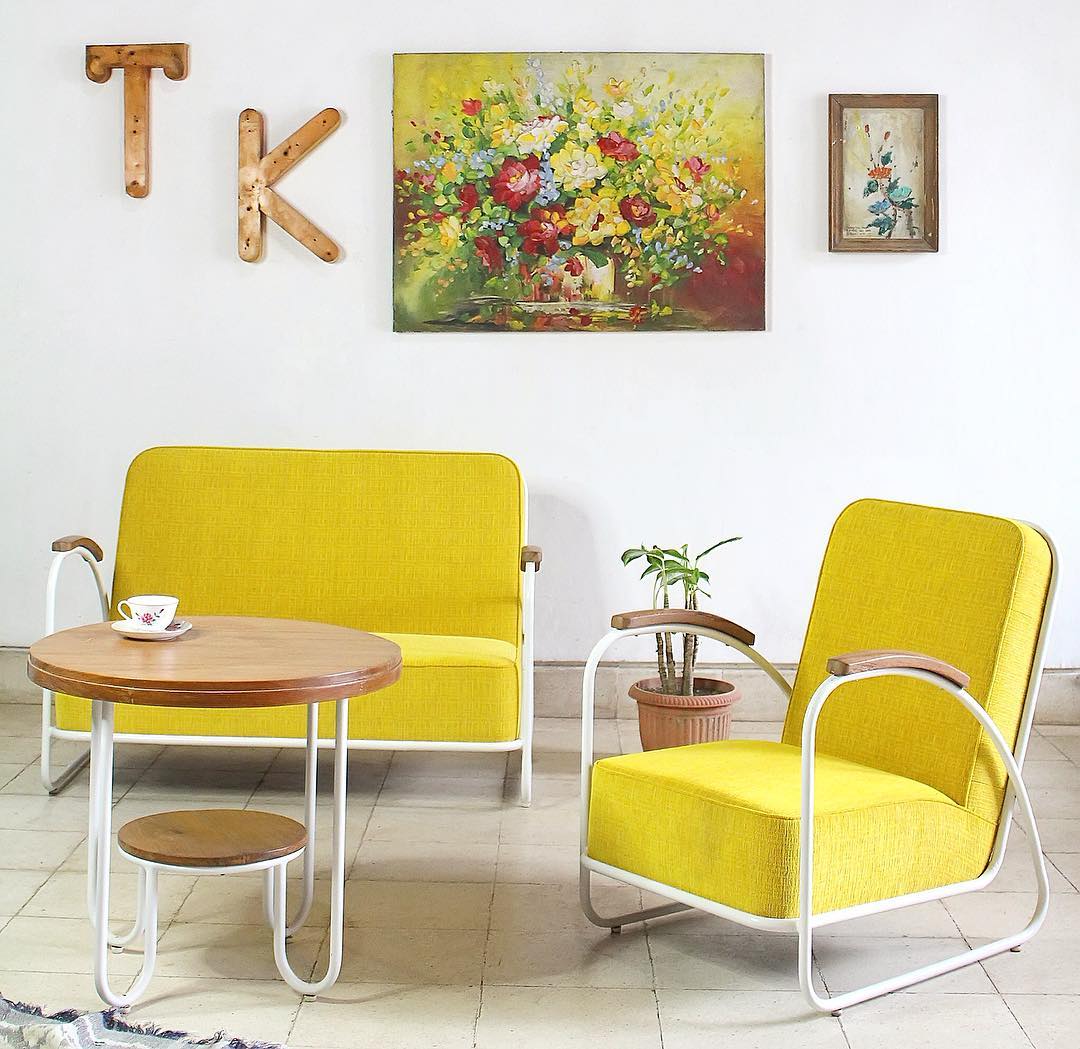 Ruang Tamu Minimalis Klasik Vintage