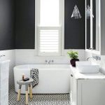 Desain Kamar Mandi Minimalis Dengan Keramik Lantai Kamar Mandi Unik Monochrom