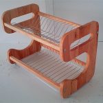 Rak Piring Gantung Stainless Steel Dan Kayu