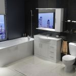 Kamar Mandi Minimalis Modern Mewah Dengan Warna Dinding Hitam