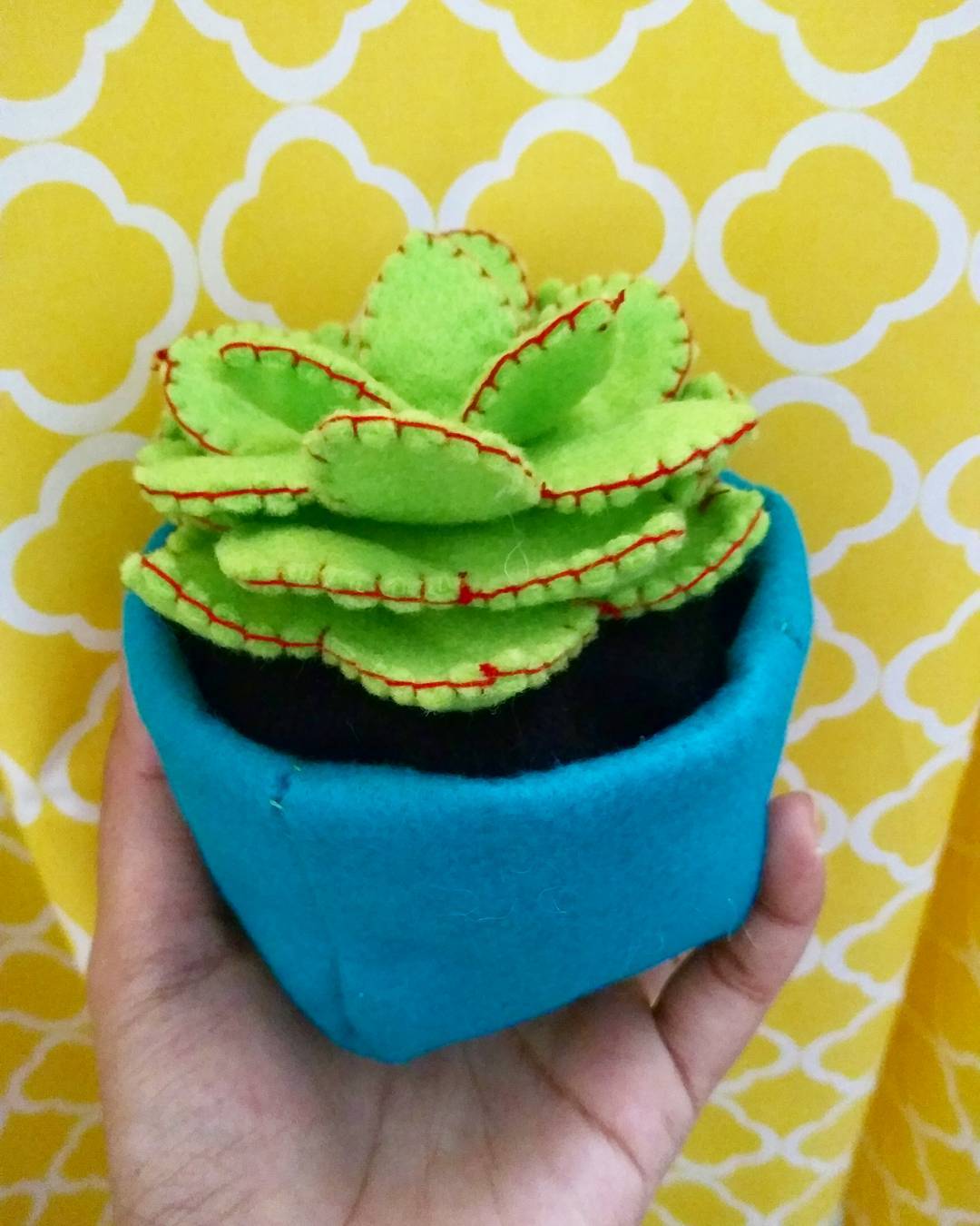 Hiasan Ruang Tamu Berbentuk Kaktus Dari Kain Flanel