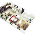 Denah Rumah Minimalis 2 Kamar Tidur 1 Lantai Terbaru Dengan Ukuran Gambar Yang Besar